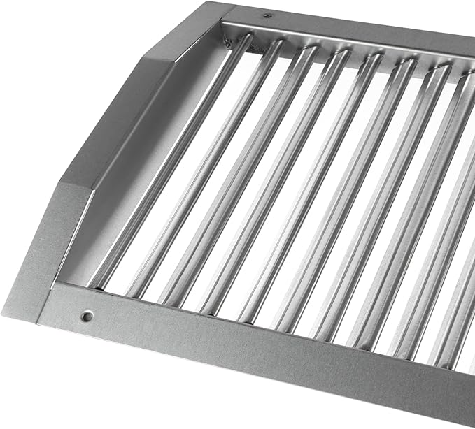 Repa Market 13" x 9" Inch Air Exhaust Grille for Round Ducts - Adjustable Louvre Blade - Galvanized Air Supply Vent Cover - Side Fit Round Surface Canal Ducting from 19.68" to 35.43" Inches