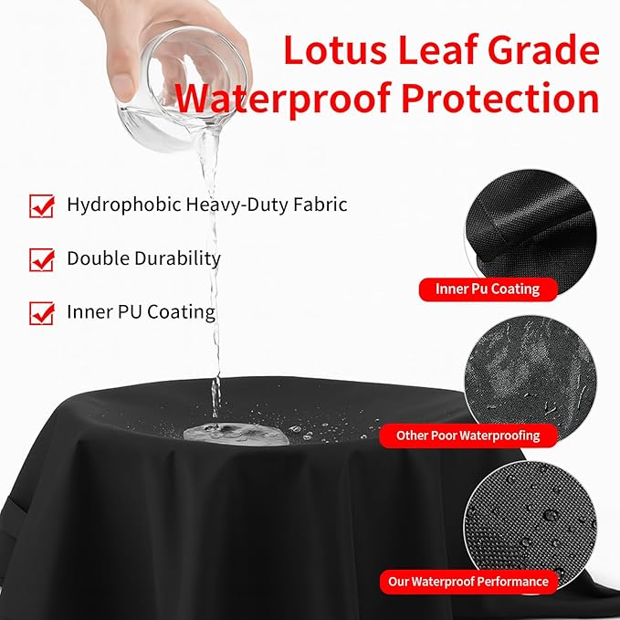Grill Cover for Outdoor Grill, 65 Inch Heavy Duty 600D Waterproof BBQ Gas Grill Covers for Outside, UV & Fade Resistant, All Weather Protection Compatible for Weber Charbroil Nexgrill Kenmore Grills