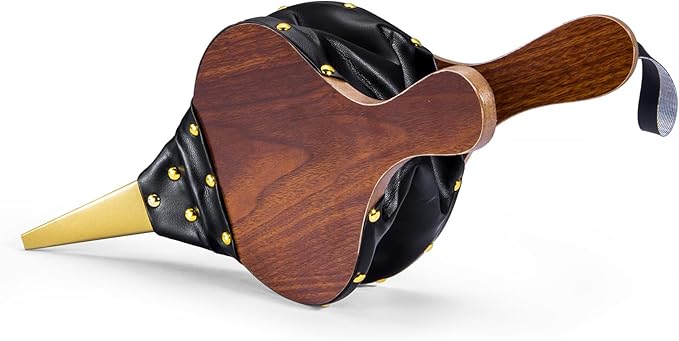 goldblue 17" x 7.5" Fireplace Wood Bellows Fireplace Bellows Outdoors Barbeque Grill Chimney Hand Bellow Wood Bellows