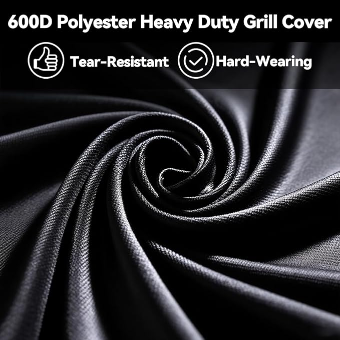 Grill Cover for Traeger Woodridge Pro & Woodridge Elite Pellet Grills, Black Waterproof BBQ Cover for Traeger Grills BAC776