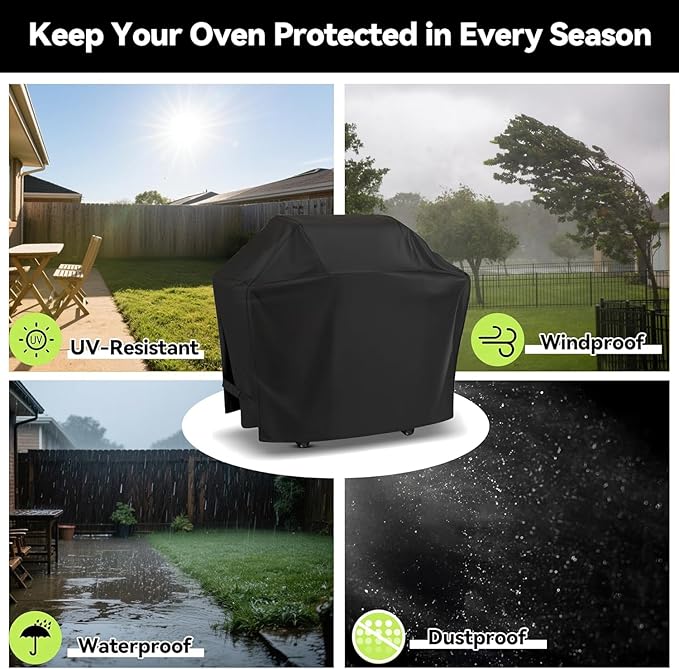 Grill Cover for Traeger Woodridge Pro & Woodridge Elite Pellet Grills, Black Waterproof BBQ Cover for Traeger Grills BAC776