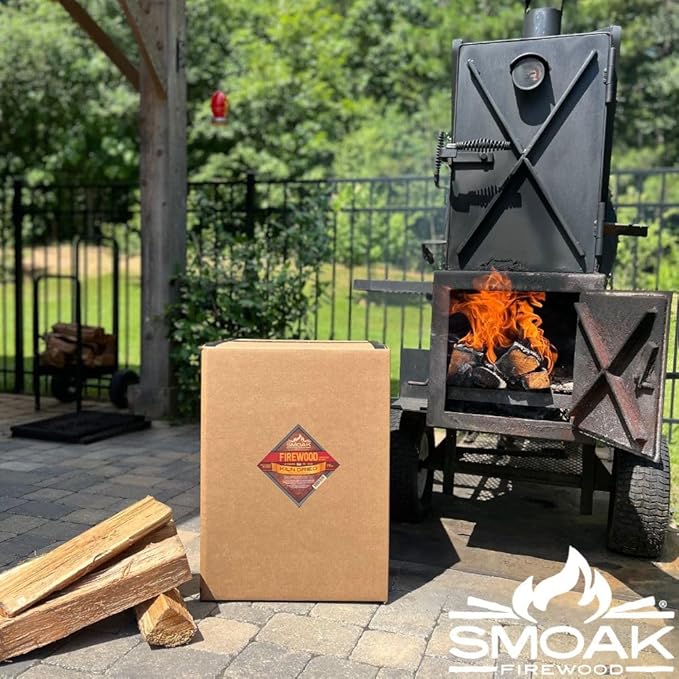 Smoak Firewood - Kiln Dried Premium Oak Firewood (Includes Firestarter) (Large (16inch Logs) 120-140lbs)