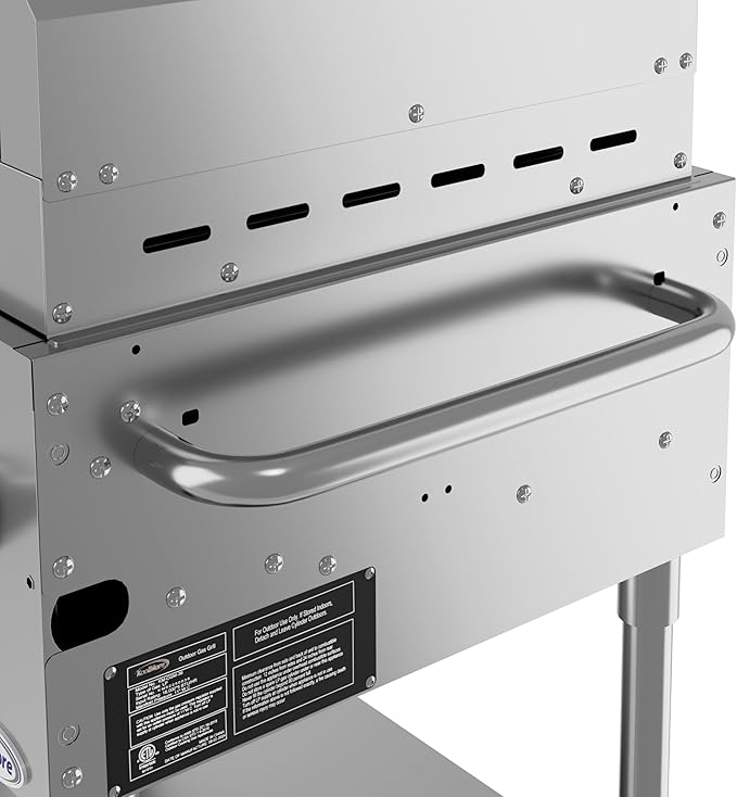 72 in. Commercial Outdoor Propane Gas Grill with 36 in. Roll Dome Cover and 36 in. Pizza Oven in Stainless-Steel, ETL Listed (CGKIT7-D36P36)