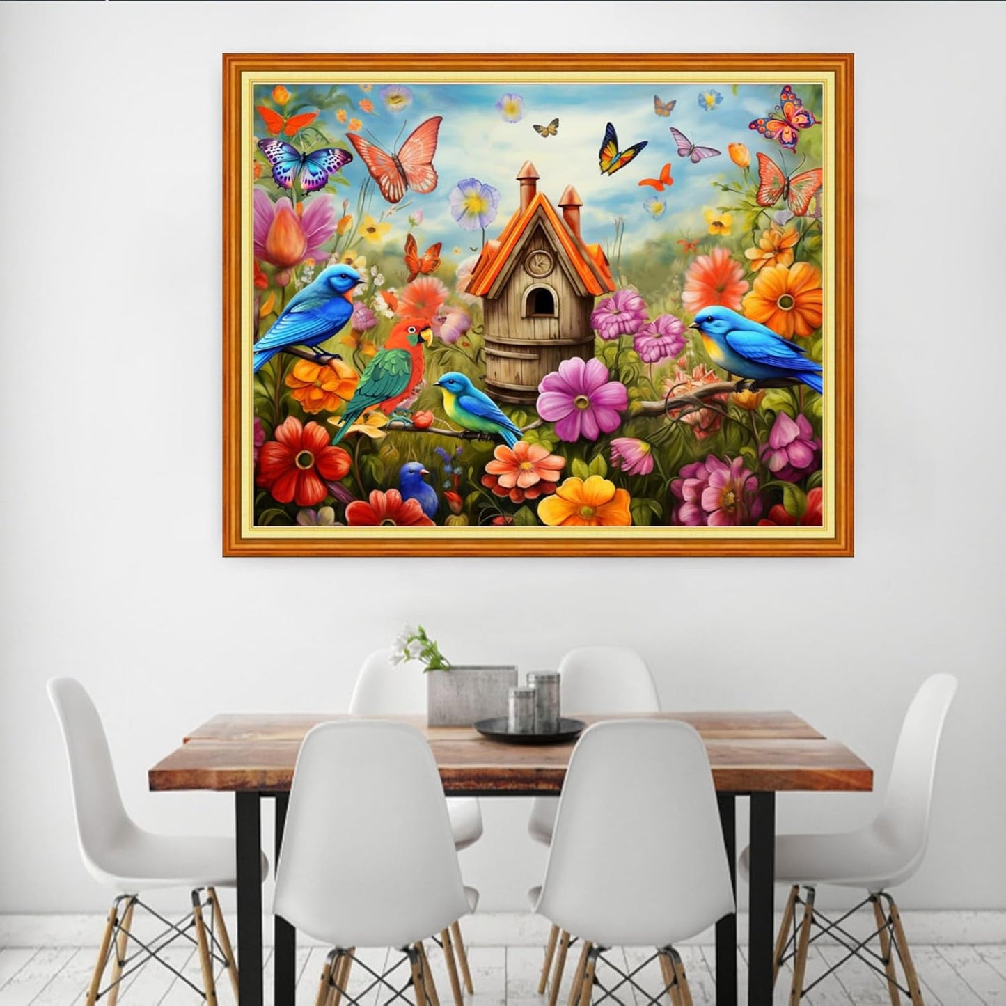 Dooxvey Cross Stitch Kits for Adults Beginners,Full Range of Cross-Stitch Stamped Kits Needlepoint Kits for Beginners Embroidery Kits 11CT Cross Stitch Patterns-Forest Bird 16x20 inch, Manual Arts 37