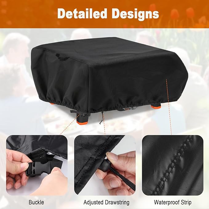 Pizza Oven Cover for Blackstone 2404 Leggero Tabletop Pro Pizza Oven Accessories, Heavy Duty Grill Cover for Blackstone Pizza Oven - 25" L×26" W×11" H