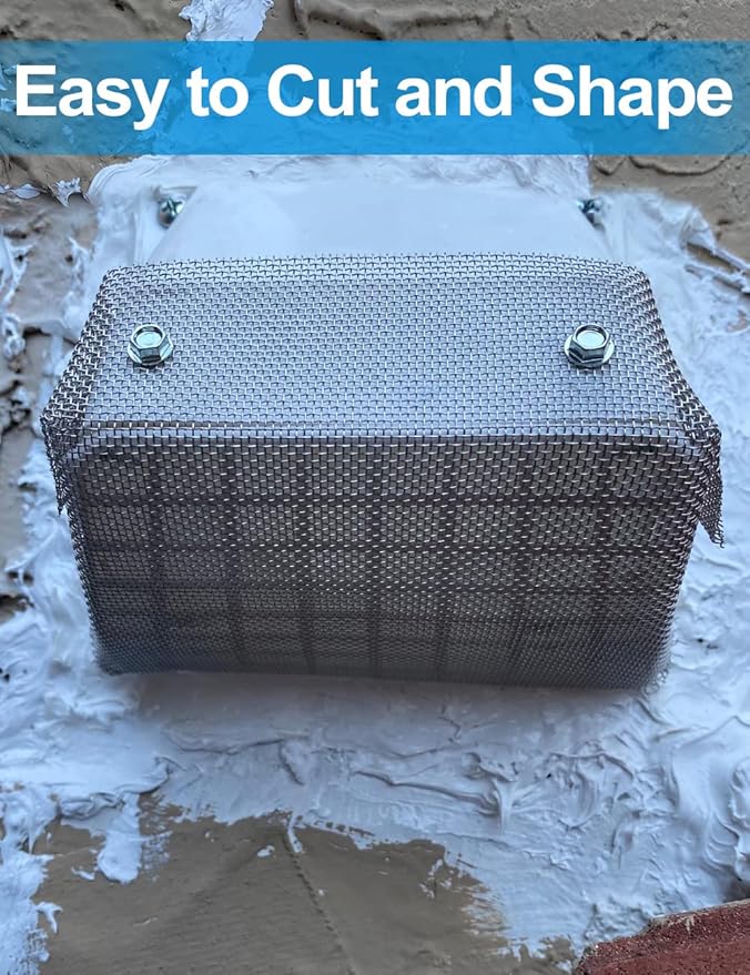 5 Pack Wire Mesh Screen 13.4'' x 9.5'' for Air Vent, 24cm x 34cm, 20 Mesh, 1mm Hole, 304 Stainless Steel Wire Mesh, Easy to Cut