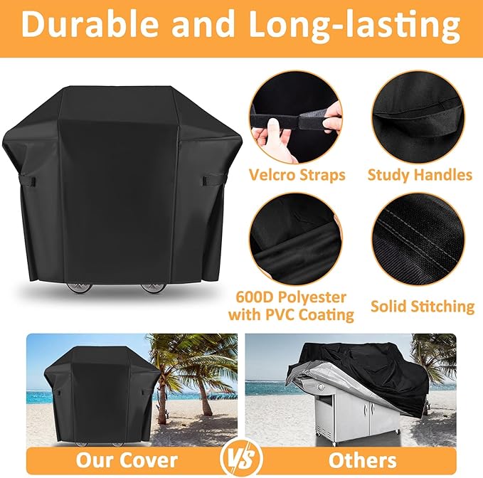 7138 Grill Cover for Weber Spirit II 200 Gas Grill, Waterproof Cover for Weber Spirit E210 and Spirit II 200 Gas Grill Models, 48 Inch Outdoor BBQ Cover for Spirit Grill