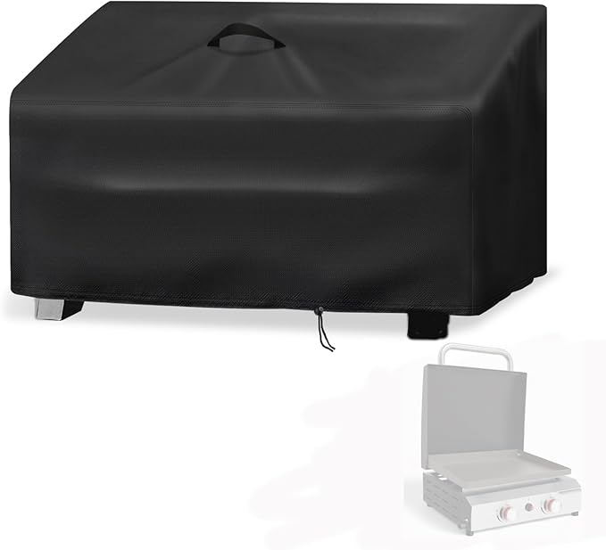 Grill Cover for GasOne 2 Burner Flat Top Gas Grill, Waterproof Outdoor BBQ Covers Propane Gas Grill Cover - 17.5" D x 15.5" W x 9.5" H