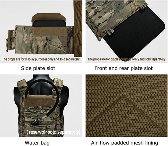 vAv YAKEDA Tactical Outdoor Vest Quick Release Adjustable Hunting Vest with PALS Molle System