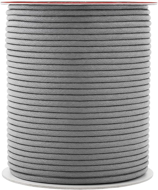 Mandala Crafts 2mm 109 Yards Gray Cotton Waxed Cord for Jewelry Making Bracelet Cord Waxed String - Beading String Thread Jewelry Cords for Necklaces String