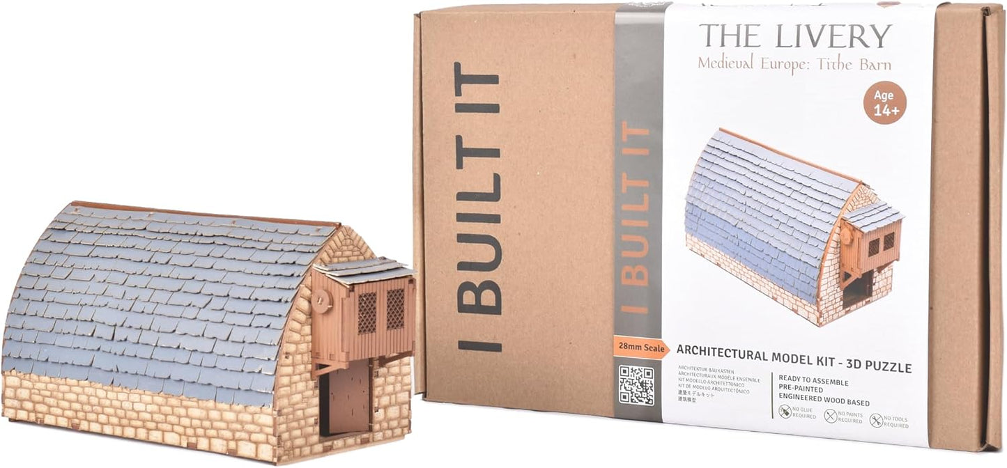 Medieval Barn (Livery) DIY Building Kit for Teens and Adults, Suitable for Playing with Family Realistic