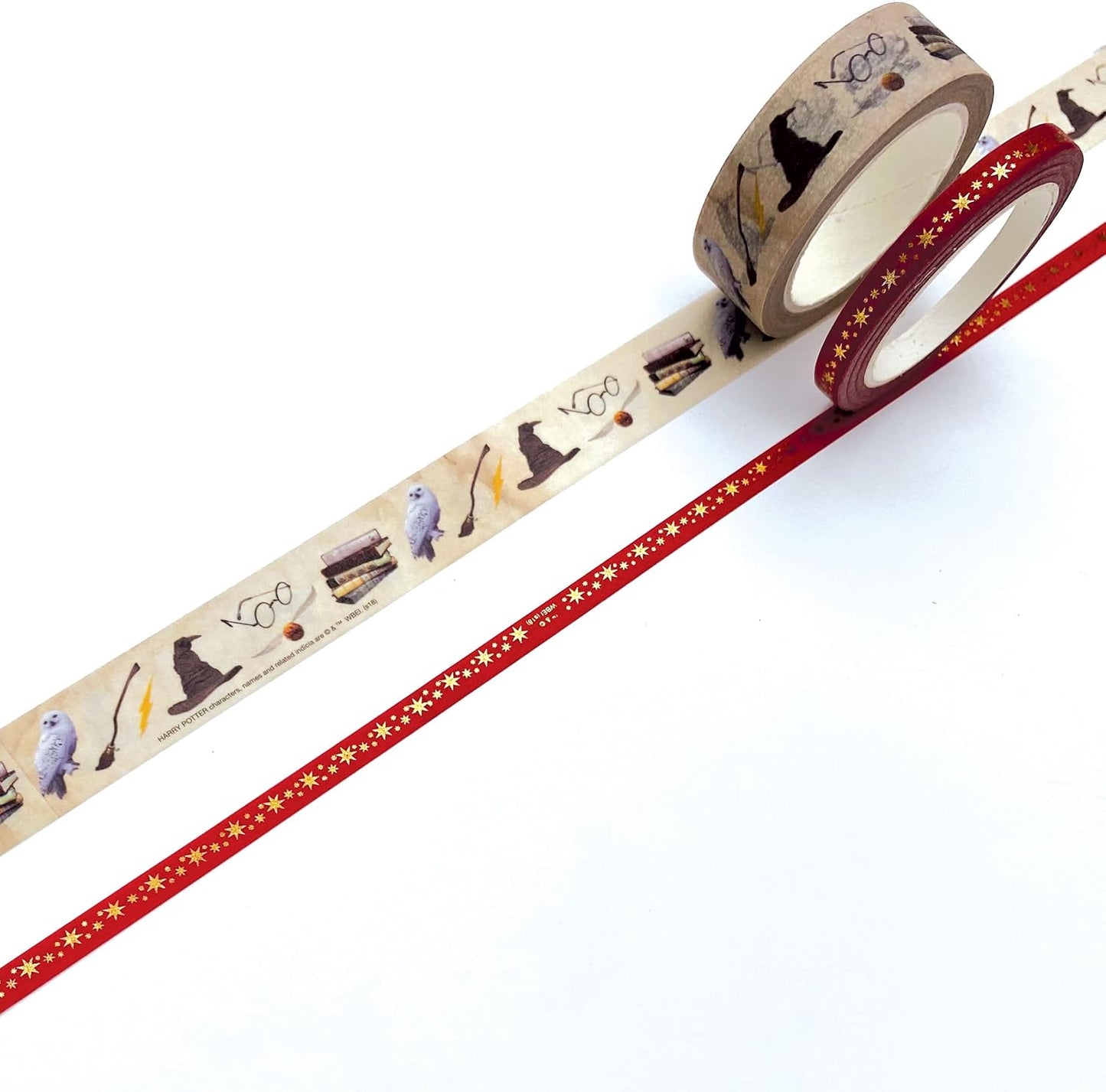 Paper House Productions Harry Potter Icons Set of 2 Foil Accent Washi Tape Rolls for Scrapbooking and Crafts