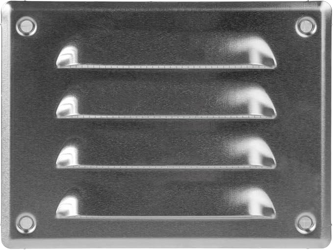 Repa Market 5.5" x 4" Inch Aluminum Air Vent Cover with Screen Mesh – Scratch-Resistant Louvered Grille – for Ceiling or Wall – HVAC Return or Supply Vent – Indoor Outdoor Use