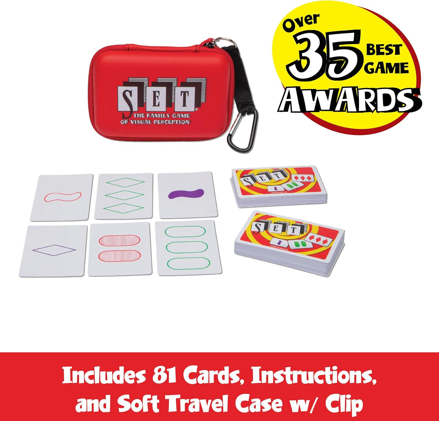 PlayMonster Set Card Games for Kids - Travel Case Bundle, Cards Included, Fun Family Games, Travel, Memory, Learning, Multi-Player, Ages 6+