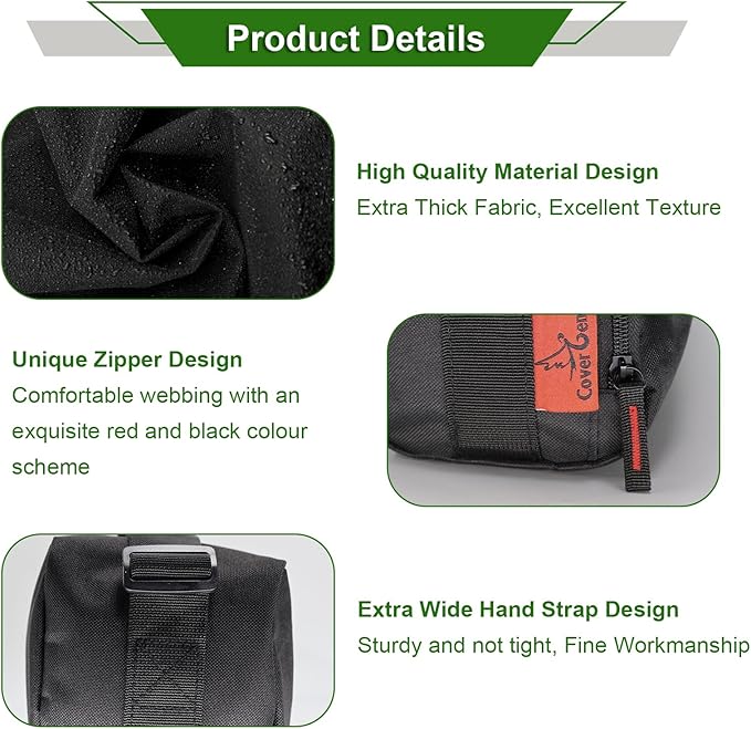 Grill Tool Organizer, BBQ Tool Storage Bag - 20" Heavy-Duty Storage Bag Waterproof 600D Oxford, Folding Design Gift for Camping, Tailgates, Outdoor BBQ Parties (20" Lx6 Wx5 H)