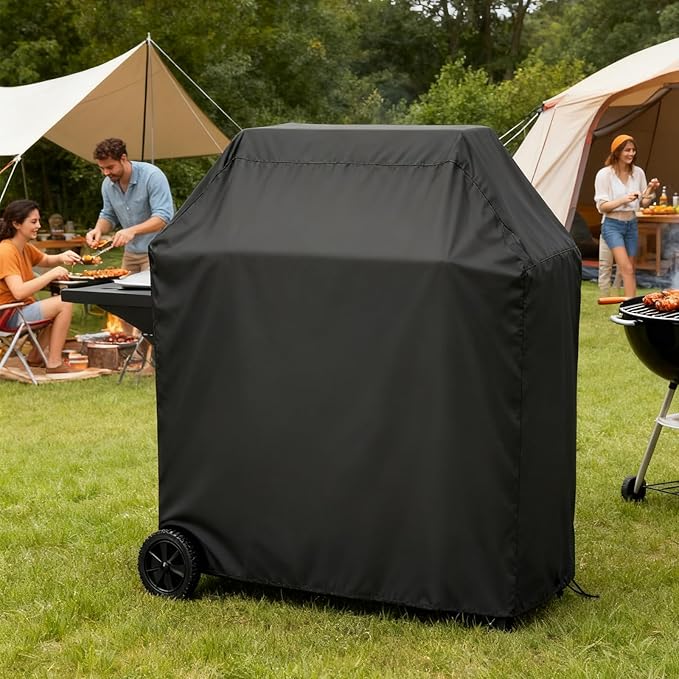 Grill Cover for Aoxun 4-Burner Propane Grill with Side Burner, Waterproof Outdoor BBQ Covers Propane Gas Grill Cover - 18" D x 47" W x 45" H