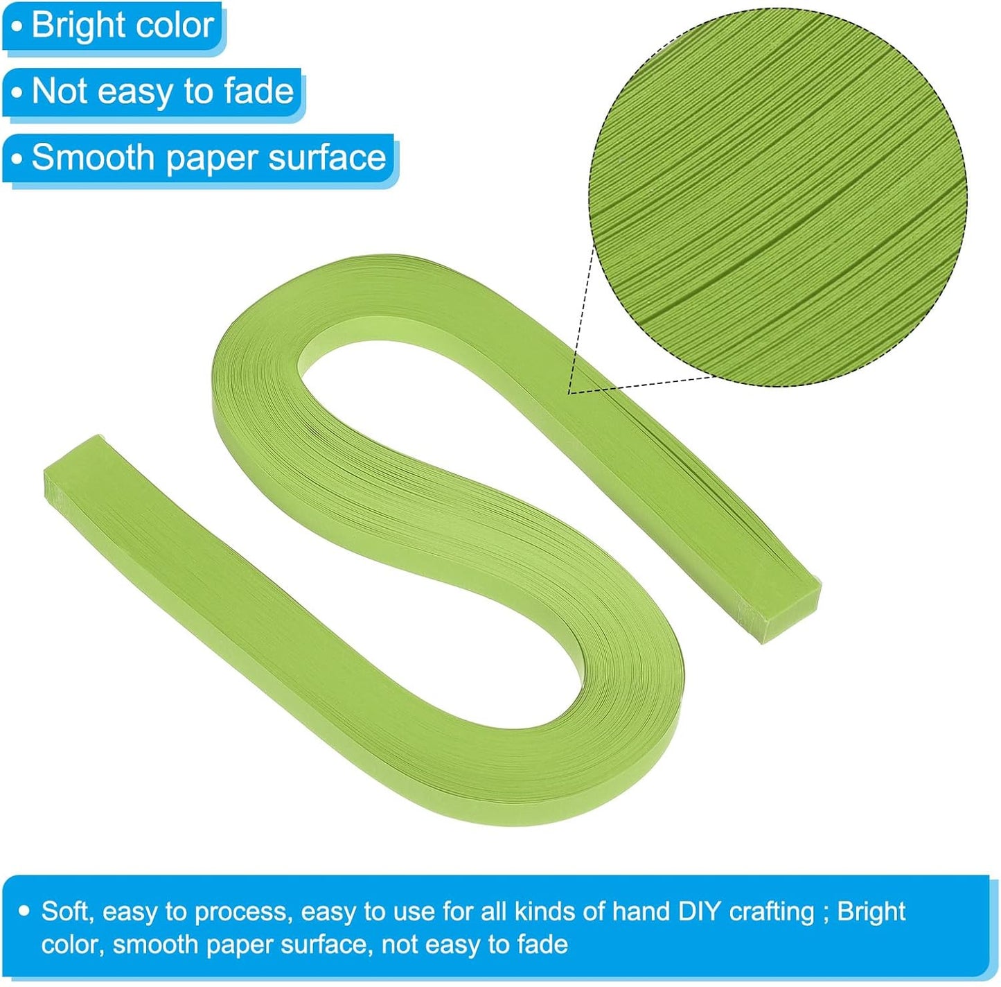 PATIKIL 120pcs Quilling Paper Strips Paper Flowers Quilling Kits 3/8"(10mm) Origami Paper for Adults Beginner Art Craft, 21"(54cm) Emerald Green