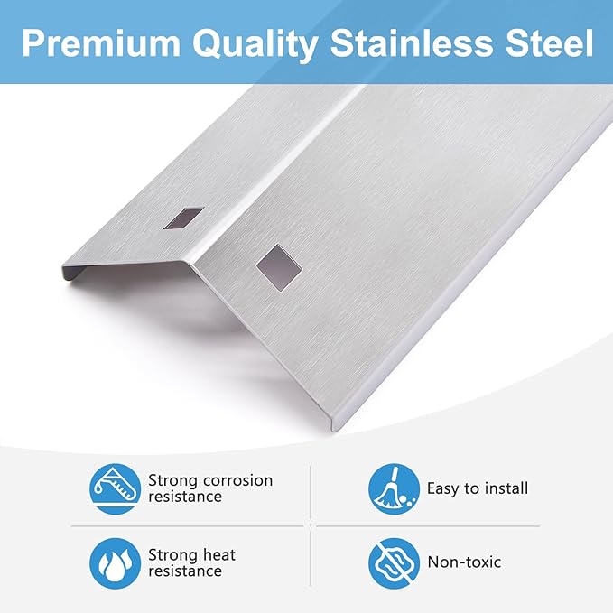 Adviace Grill Replacement Parts for Char Griller 5050, 5650, 2121, 3001, 5072, 2123, 2828, 3030, King Griller 3008, 5252, Cast Iron Grill Grates, Stainless Steel Heat Plate Shields, Burners, Ignitors.