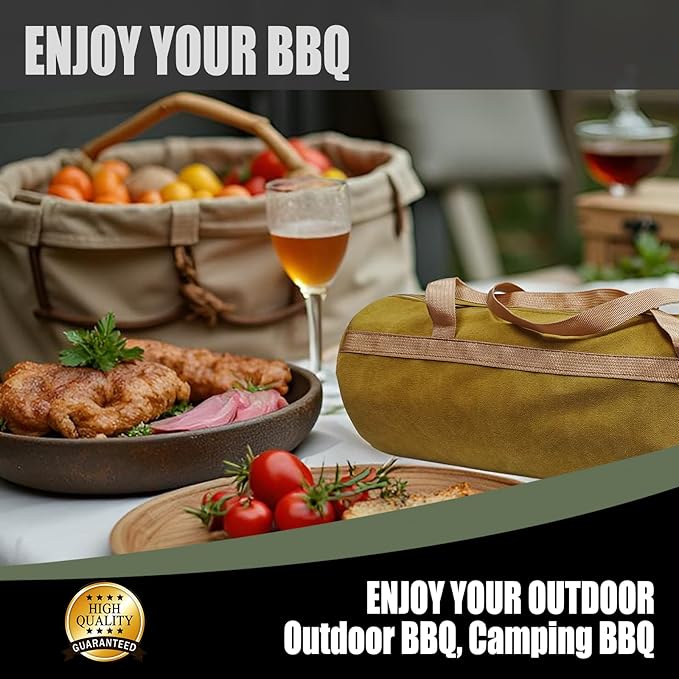 Grill tools storage bag, Suitable for grilling utensils storage,18”BBQ accessories storage bag, Tools storage for outdoor Grilling,BBQ gifts for men.
