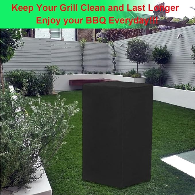 30 Inch Electric Smoker Cover for East Oak, Waterproof Grill Cover for East Oak 30-Inch Digital Vertical BBQ Smoker Outside, Black