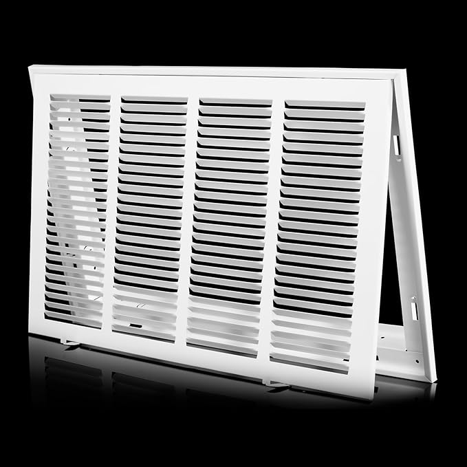 20x16 Return Air Grille [Duct Opening Size],Return Air Vent Cover for Wall Or Ceiling,Steel Return Air Filter Grilles Removable Face/Door for 1 Inch Filters (20"Wx16"H[Duct Opening])