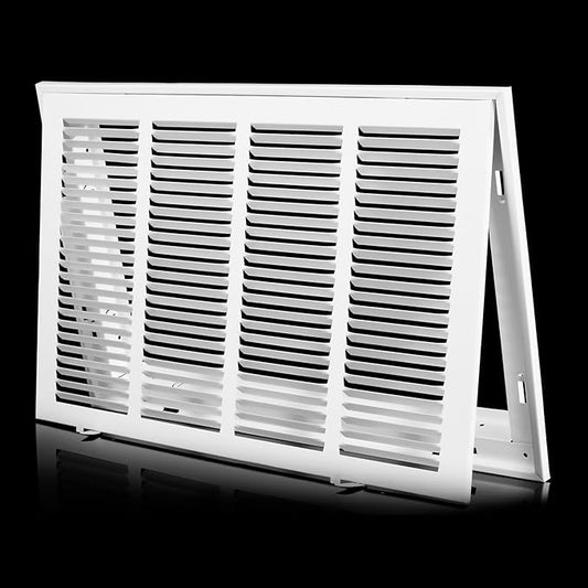 20x12 Return Air Grille [Duct Opening Size],Return Air Vent Cover for Wall Or Ceiling,Steel Return Air Filter Grilles Removable Face/Door for 1 Inch Filters (20"W x 12"H [Duct Opening])