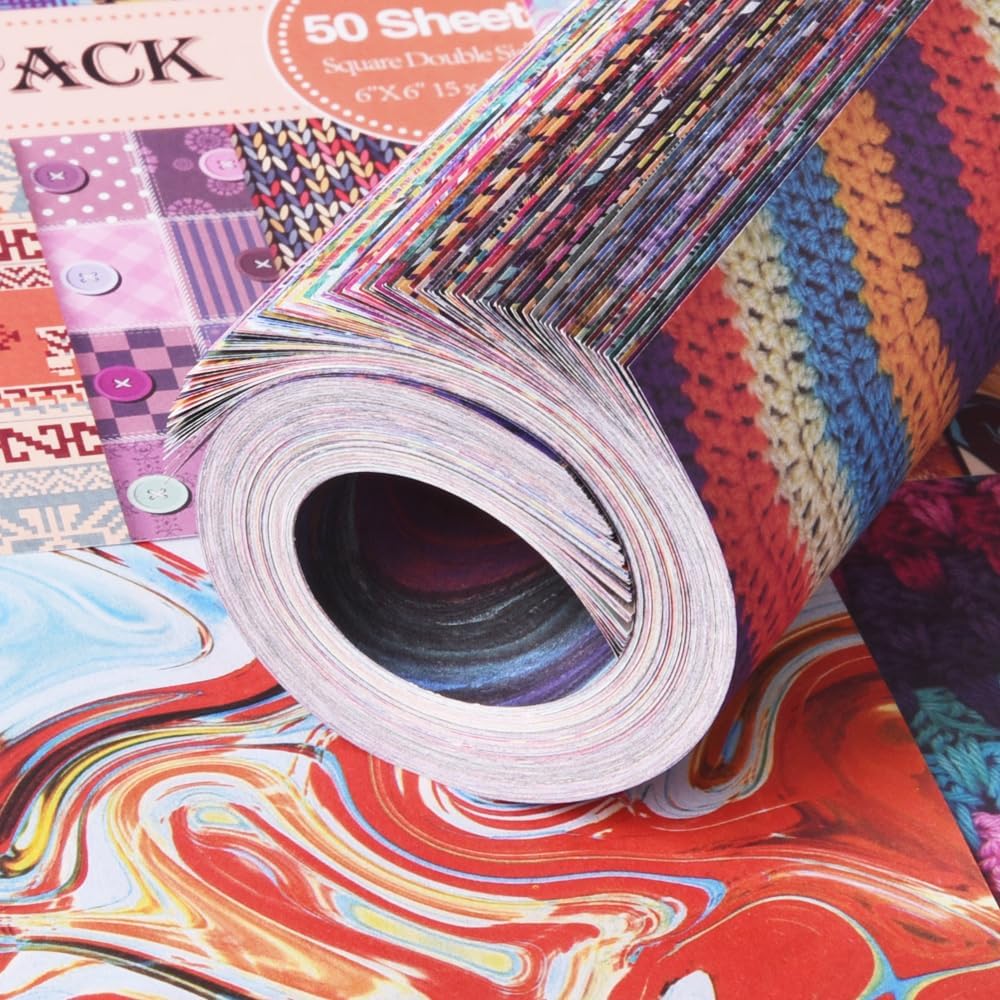 Origami Paper Kit Dobule Sided 100 Sheets 100 Colors 6 Inch Japanese Chiyo Square Easy Fold Arts Crafts DIY Handwork Origami Papers Beginner Cloth Rock Color