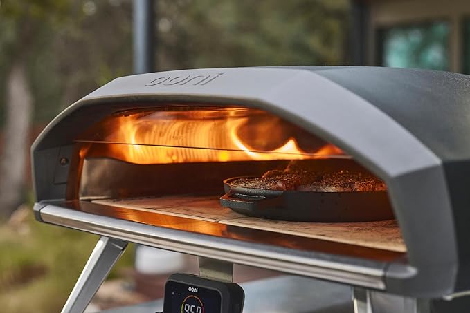 Ooni Koda 2 Pro Gas Pizza Oven – 18" Propane Powered Outdoor Oven with 28 mBar Regulator and Gas Hose, Propane Portable Pizza Oven - Black