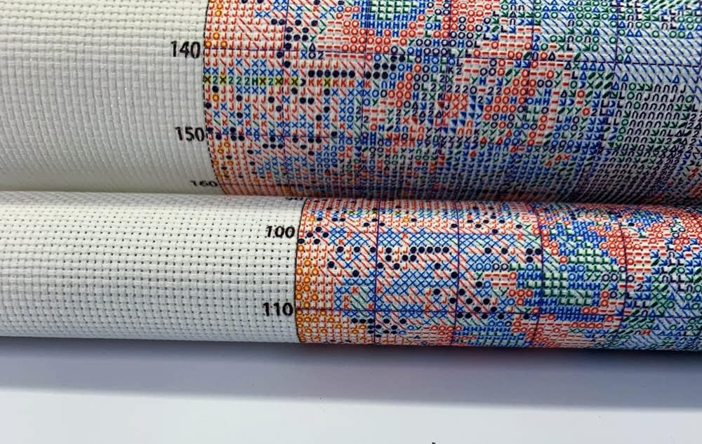 Moohue 14ct Counted Stamped Cross Stitch Kits for Adults Printed Cross Stitch Patterns Art Crafts Cross Stitch Supplies (Flowers 14)