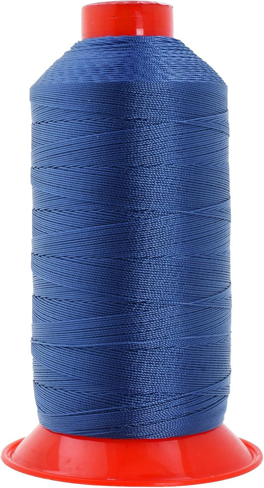 Mandala Crafts Bonded Nylon Thread Denim Heavy Duty Sewing Threads - 1250 YDs Size 138 420D T135 Tex 135 Thread for Leather Jeans Weaving Outdoor Marine Upholstery Threads
