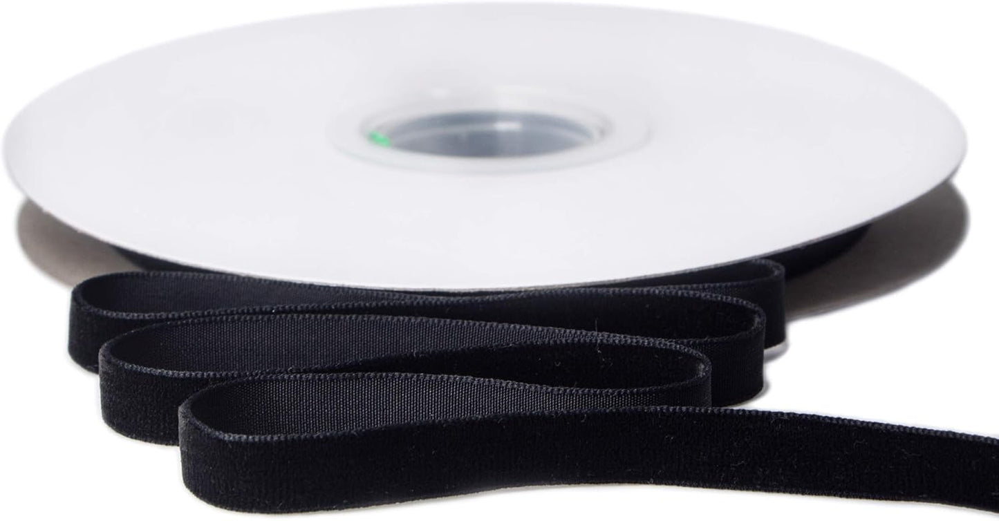 Ribbli Polyester Black Velvet Ribbon,3/8 Inch,10-Yard Spool,Use for Choker,Gift Wrapping,Floral Bouquets, Boutonnieres