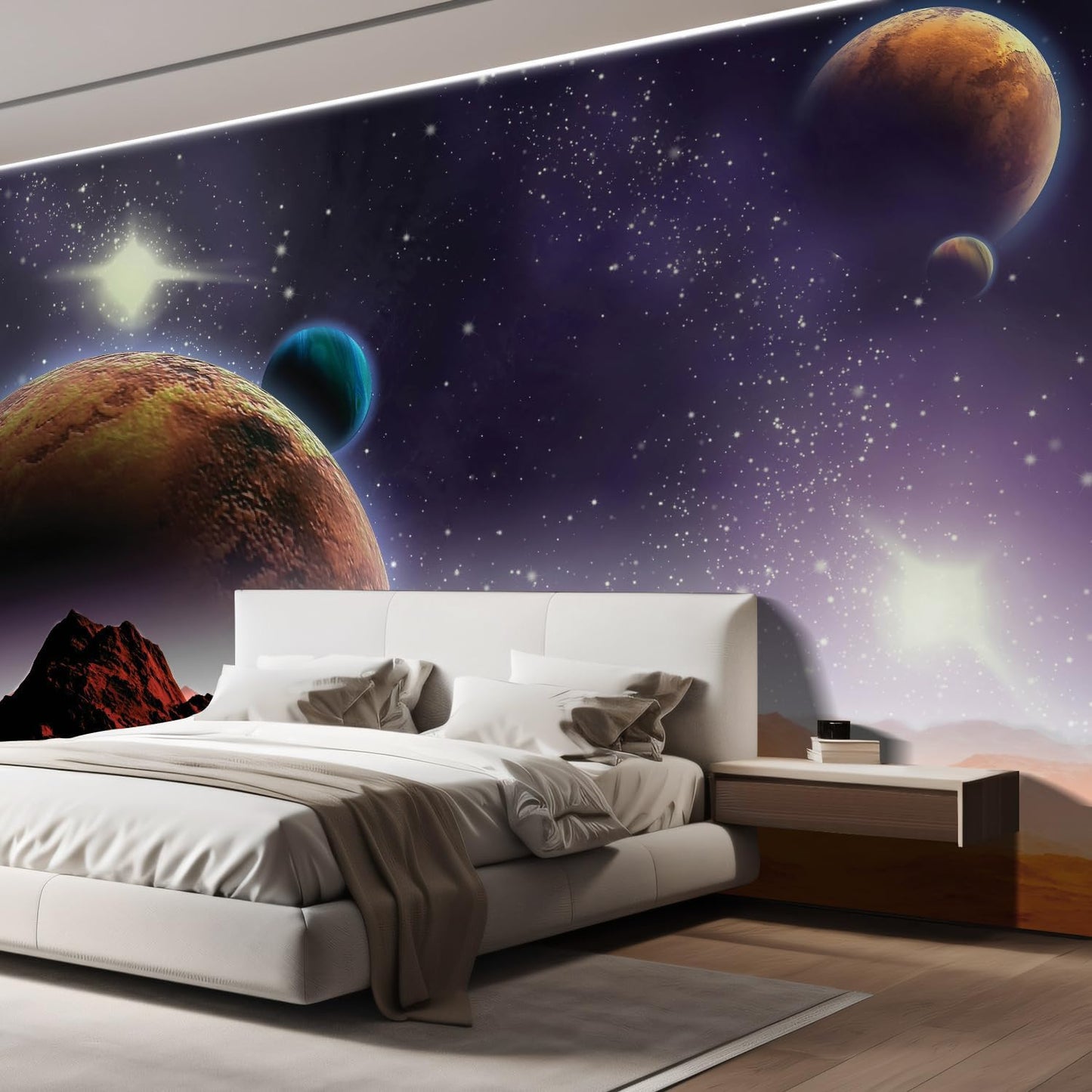 wall26 Wall Sticker/Wall Mural Peering into a Vibrantly Colored Space, Not Peel and Stick, Non-Woven Wallpaper Decorative for Bedroom, Living Room, Office - 120x168 inches
