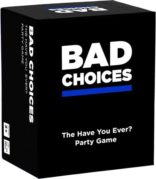 BAD CHOICES Party Game - The Have You Ever? Game - Hilarious Adult Card Game for White Elephant Parties and Board Games Night with Your Friends