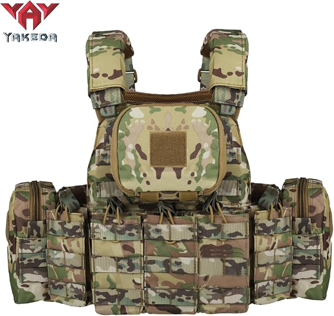 YAKEDA Outdoor Removable CS Training Vest, Molle Breathable Training Quick Adjustable Game Vest