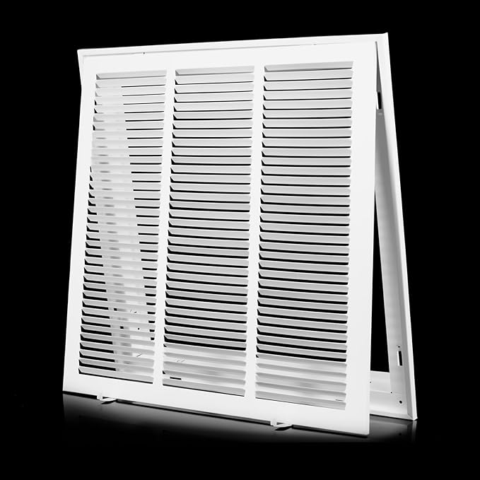 18 x18 Vent Cover [Duct Opening Size],Return Air Vent Cover for Wall Or Ceiling,Steel Return Air Filter Grilles Removable Face/Door for 1 Inch Filters(18"W x 18"H [Duct Opening])