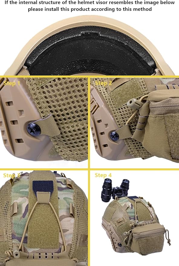 Tactical NVG Battery Pouch Helmet Mounted, Counter Weight Pouch GP Balance Retention for Fast MK1 PJ Airsoft Helmet