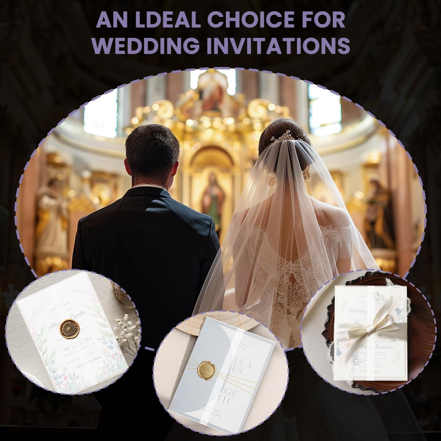 SuFly Pre-Folded Vellum Jackets for 5x7 Invitations, 90-Pack (60lb/93gsm) Translucent Vellum Paper 5x7 Sleeves, Invitation Jackets, Elegant Wedding Invitation Accessories, Envelope Liners, DIY Crafts.