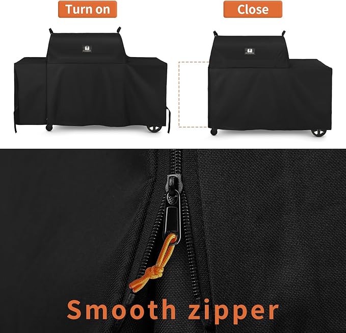 SUPJOYES Grill Cover for Traeger Grills BAC776 Woodridge Pro and Woodridge Elite, Heavy Duty Waterproof Full-Length All Weather Grill Accessory