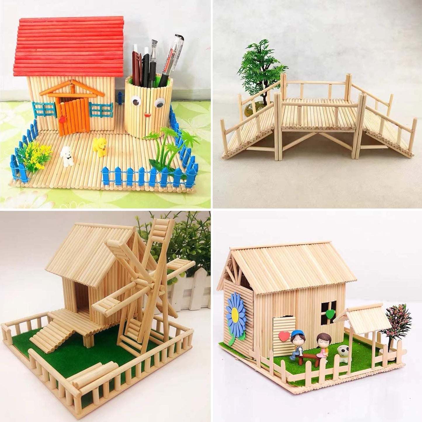 1/8 x 6 Wooden Dowels Wooden Sticks for Crafts, 200 PCS Round Wood Dowel Rods for Lollipops, Tiered Cake Dowels, Small Unfinished Hardwood Sticks for Crafting Arts and Crafts, Photo Props