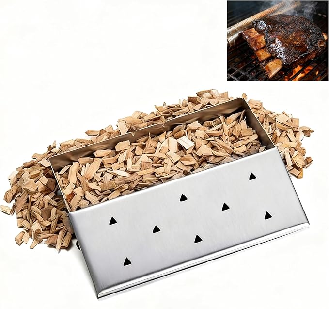 Smoking Wood Chips Variety Pack, 3 Flavors (Oak, Hickory, Apple), 2 lbs × 3 — All-Natural BBQ Smoking Chips for Smoker Box, Electric Smokers, Pellet & Charcoal Grills