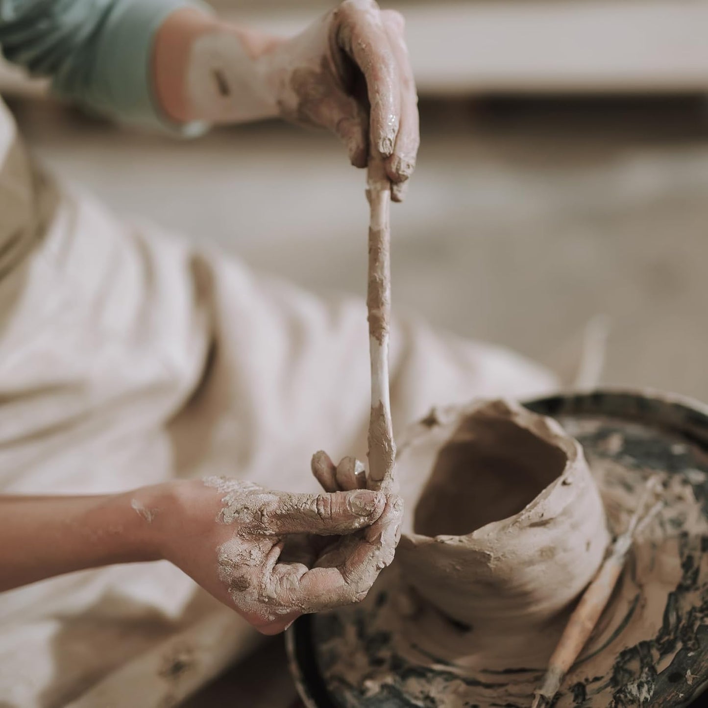 Art Advantage Wood Modelling Tool 8" – Wood Sculpting, Clay, Carving & Crafting Tool, Wooden Playdough Tools for Pottery, Polymer Clay, and DIY Projects