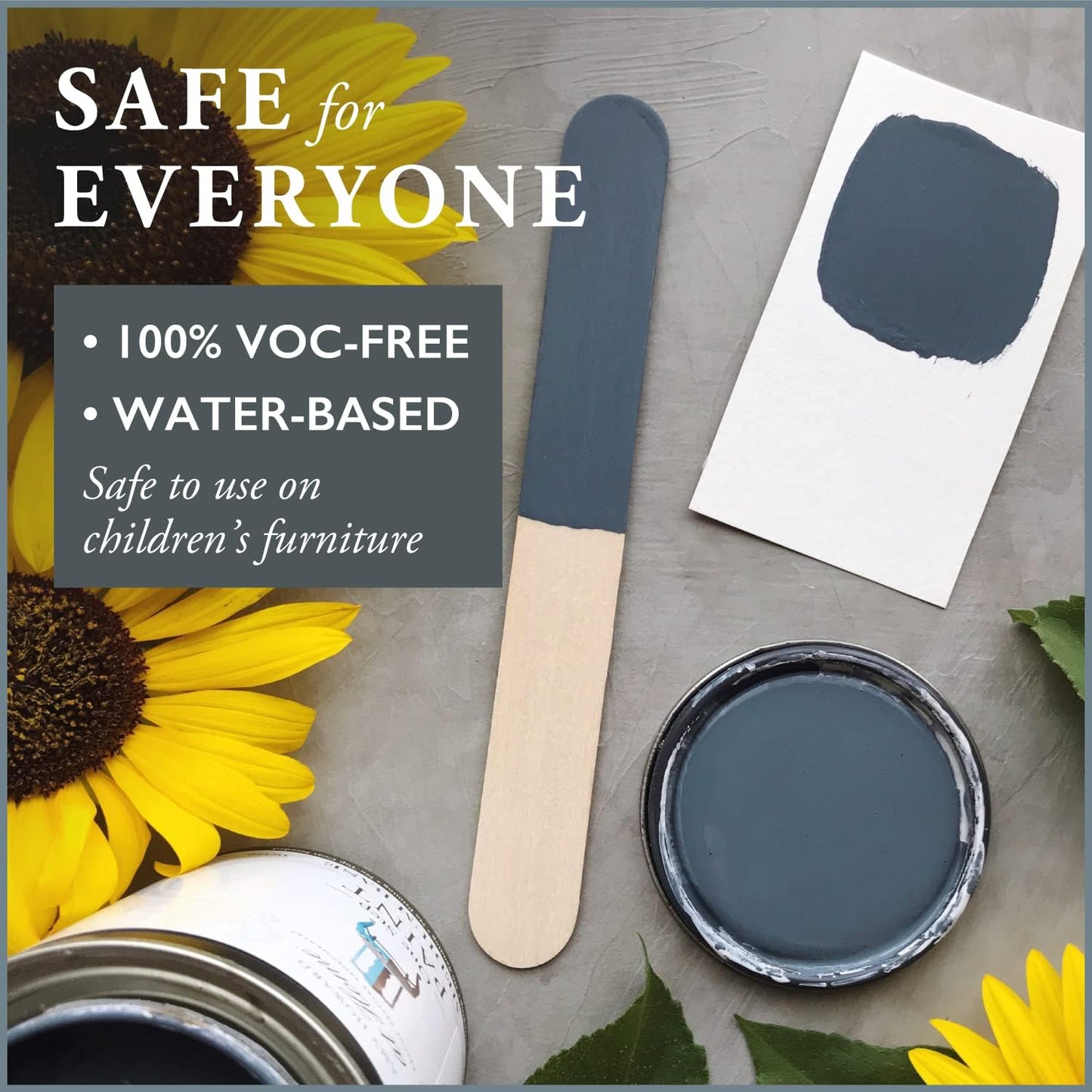 AMY HOWARD AT HOME Chalk-Based One Step Paint for Furniture, Cabinetry, Decor, Finish, and More | No Stripping, Sanding, or Priming | Medium Base | 16 Ounce | Lakai Blue