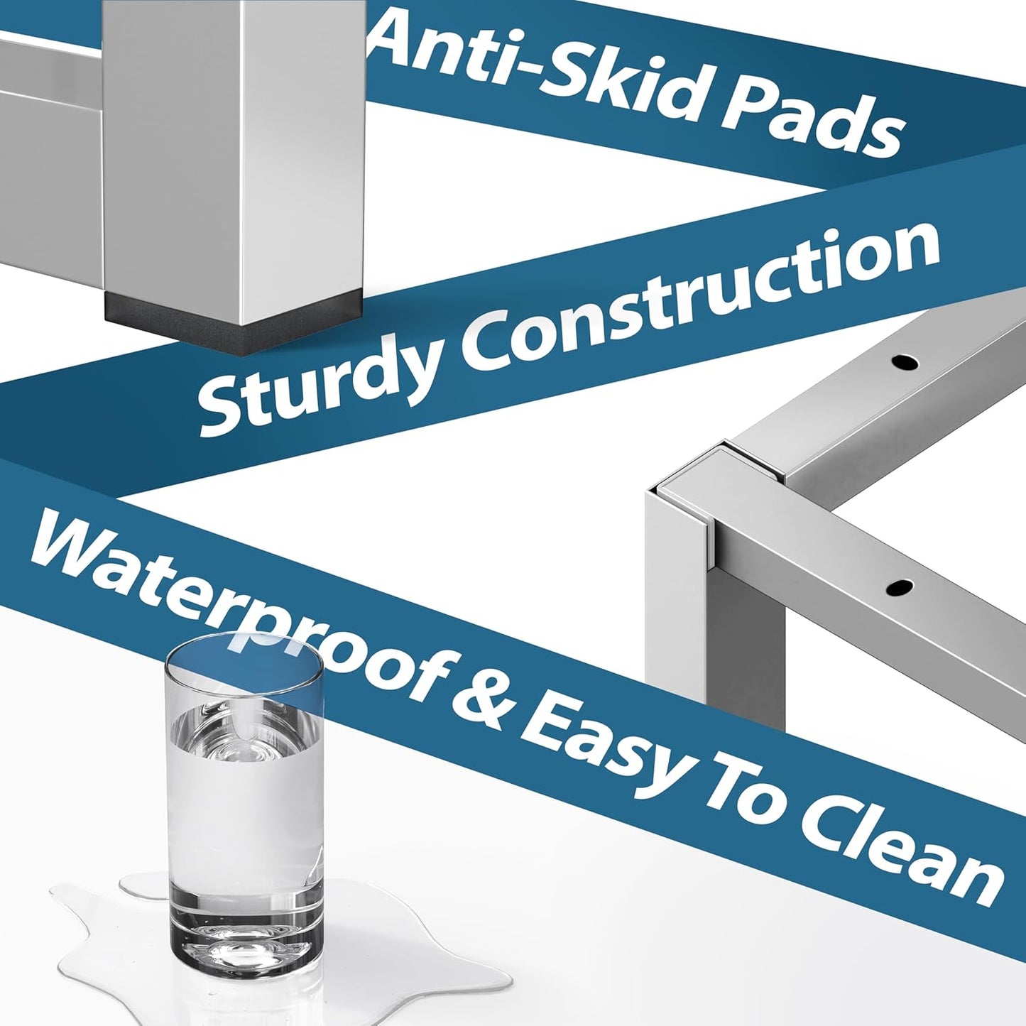 SHW Mission 48-Inch Home Office Computer Desk, White