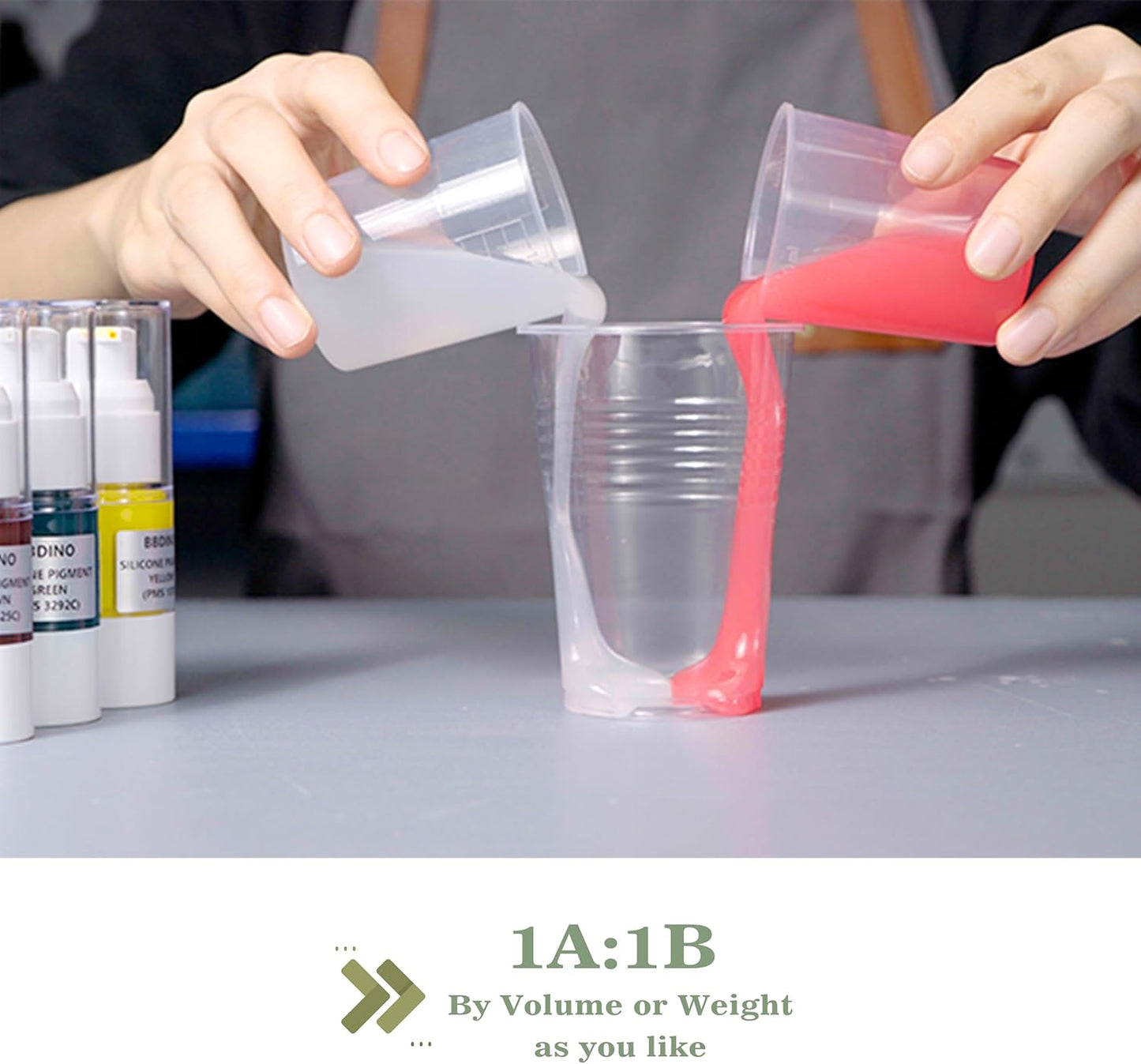 BBBDINO Silicone Mold Making Kit, 15A Fast Cure Silicone for Mold Making Clear 2000g(70.6 Oz), 1A:1B Ideal for Resin/Soap/Candle/Silicon Molds Casting