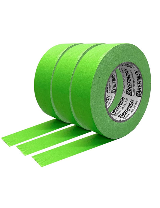 Painters Tape for Car Paint Green No Residue Automotive Masking Tape for Automotive Paint - Heat Resistant for Paint Booth, 1.4 Inches x 60 Yards, 3 Rolls