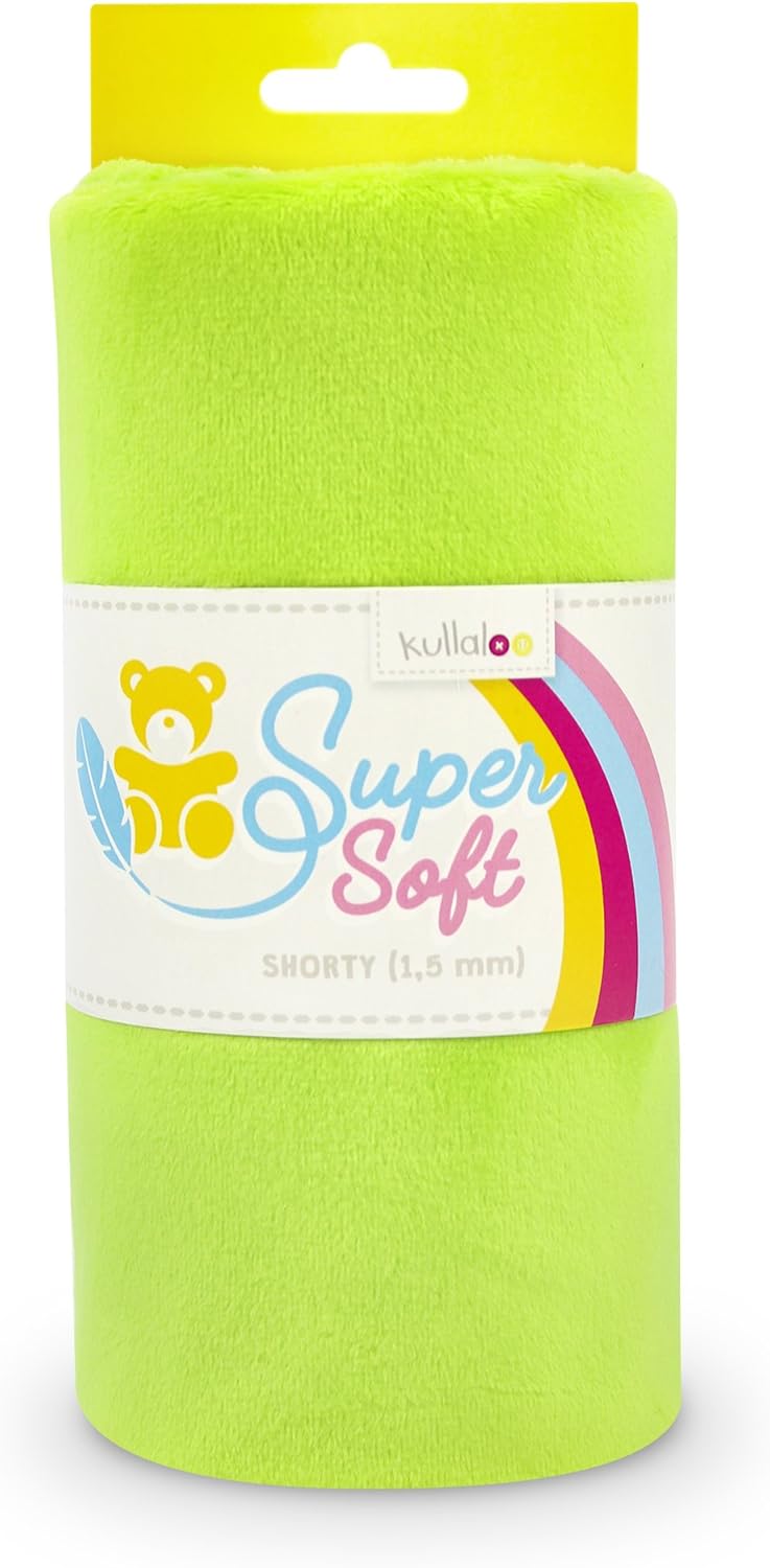 kullaloo Plush Fabric | Solid Lime Green Minky Fabric for Sewing | Super Soft Cuddle Material | 39.5x29.5 | Plushies, Baby Blankets, Pillows, Dog Beds, Cat Beds, Baby Accessories, Apparel & More