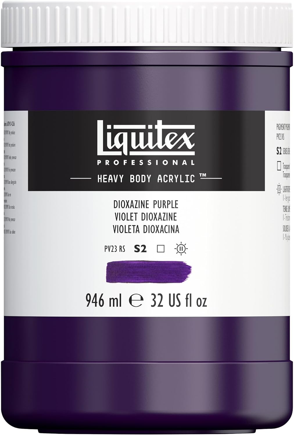 Liquitex Professional Heavy Body Acrylic Paint, 32-oz (946ml) Pot, Dioxazine Purple