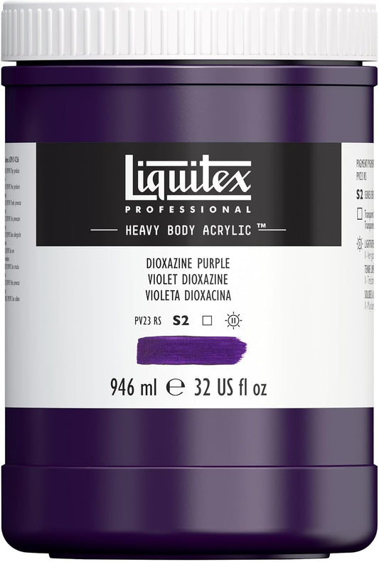 Liquitex Professional Heavy Body Acrylic Paint, 32-oz (946ml) Pot, Dioxazine Purple