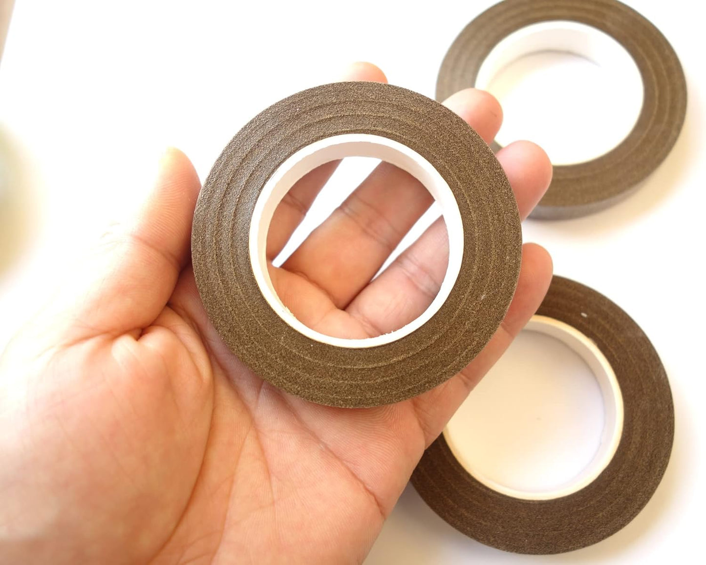 Transun Moo 4 Rolls 1/2 Inch Floral Tapes Florist Wraps for Bouquet Stem and Flowers Making Craft Projects (30 Yards, Brown)