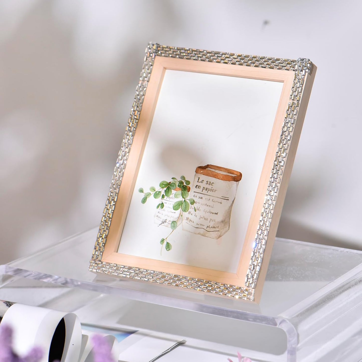 4 Rolls Bling Rhinestone Ribbon Crystal Strips, 4 Styles Self Adhesive Glass Crystal Sticker Rhinestone Tape for DIY Car&Craft Wedding Christmas Gift Decoration